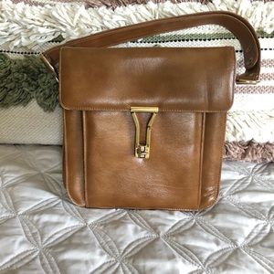 Vintage Viki Original Envelope Accordion Purse Satchel Tan